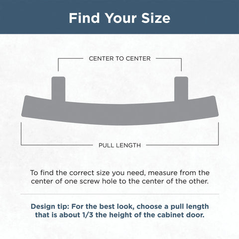 Diagram showing measurement for Champagne Bronze Cabinet Handles 3 Inch Center To Center Classic Pulls For Drawers Kitchen Cabinets Doors And Dressers Pack Of 10 Suitable For Quick Upgrades In Modern Homes For A Seamless Modern Look