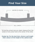 Diagram showing center to center measurement for Champagne Bronze Cabinet Pulls 4 Inch Center To Center 5 Pack Drawer Handles.