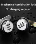 Mechanical combination lock for Top Shelf Outdoor EV Charger Protection Box Wall Mounted, featuring durable metal design.
