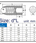 Top Shelf Hex Socket Spring Plunger Set Screw Precision Ball Grub Point Positioning Fastener Grade 12.9 Carbon Steel And 304 Stainless size chart