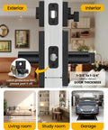 Secure Your Curb Appeal For Keeps With This Tough As Nails Black Exterior Door Handle Pairing A Smooth Single Cylinder Deadbolt For Maximum Security Quick Install And Peace Of Mind, showing exterior and interior views.