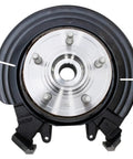 Heavy Duty Steel Rear Wheel Bearing And Hub Assembly With Suspension Knuckle Pair Driver Side And Passenger Side view of hub and knuckle.