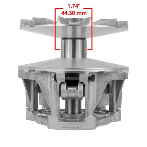 Heavy Duty Primary Drive Clutch For Polaris RZR XP 4 1000 EPS And General 1000 showcasing internal components and dimensions.