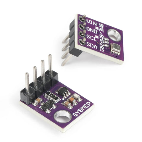 4 Pack BME280 Sensor Module 5V I2C And SPI Breakout for atmospheric pressure and temperature sensing, close-up view.