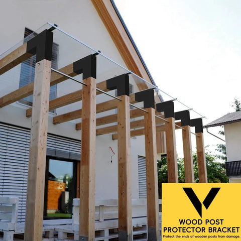 L Shaped Pergola Brackets Four Pack 2 Way Corner Brackets For 4x4 Actual Size 3.5x3.5 Wood Beams Indoor Outdoor DIY Gazebo Pavilion Porch Deck Log Cabin Heavy Duty 14 Gauge Steel Matte Black Finish