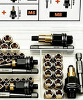 Heavy Duty Threaded Insert Tool Kit For Auto Repair And DIY Projects M3 To M8 Rivet Nut Set Rustproof Galvanized Carbon Steel Pro Grade Garage Ready Kit For Sheet Metal And Auto Body Maintenance, M6-M8 inserts in case