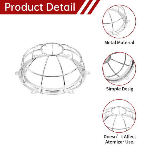Chrome Sprinkler Head Protector Guard For Ceiling Installations 1/2 Inch And 3/4 Inch, showing metal material and design