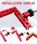 Corner Clamp For Woodworking 90 Degree Right Angle Clamp Set Of Eight Aluminum Alloy Installation Display with Steps