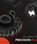Close-up of HVAC Heater Blend Door Actuator Gear Kit fits Dodge Durango and Jeep Grand Cherokee 2011 to 2021, black plastic gear.