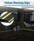 Heavy Duty PVC Cord Cover Protector 10 ft Floor Cable Duct with Yellow Stripes for Trip Hazard Prevention at an Event
