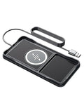 Solid Wireless Charging Pad For Chevrolet Silverado EV Dashboard Organizer with USB cable and silicone grip.