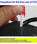 Close-up of filament insertion into Mini 3D Printer for Beginners, Fully Assembled Desktop Printing Machine With High Precision 0.05mm Layer Resolution