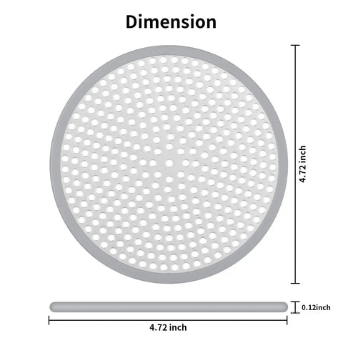 Dimension image of Solid Build 4 Pack Shower Drain Hair Catcher With Thick Silicone Rim Heavy Duty Stainless Steel Strainer Fits 4 72 Inch Floor Drains No More Clogs Bathroom Essential Real Deal.