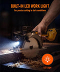 High-Output 6 1 2-Inch Cordless Circular Saw For Gnarly Cuts On Any 20V System Includes built-in LED work light for better visibility.