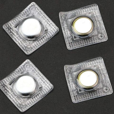 32 Pairs Invisible Hidden Magnetic Snap Buttons 1.18 Inch Tough As Nails Heavy Duty N33 Strong Magnets clear plastic packaging view