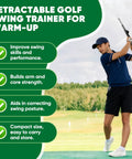 Retractable Golf Swing Trainer With Grip Trainer And Click Feedback For Tempo And Swing Mechanics Weighted Indoor Practice Stick For Home Office Use Great Gift For Men And Women Beginners
