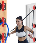 Kickass Wall Anchor For Resistance Bands With Secure Lock Rings And Quick Release Hooks For Suspension Training and Crossfit Workouts in use.