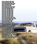 List of compatible vehicles for Heavy Duty 3G Alternator Upgrade Wiring Cable Featuring Zero Drama Stator Swap Setup For 1985 Through 2004 Ford F150 Pickup Delivering Rock Solid Cold Start Voltage Output.