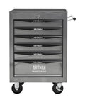 Heavy duty Industrial Grade Rolling Tool Storage Cabinet With Tough Steel Top And Glide Smooth Ball Bearing Slides Mobile Garage Chest With Brake Caster Wheels For Weekend Warriors And Daily Shop Grind Projects Silver.