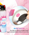 Next Level Gender Reveal Fire Extinguisher Smoker Bomb Two Pack Biodegradable Baby Shower Party Decorations Pink Blue canister with gender label.