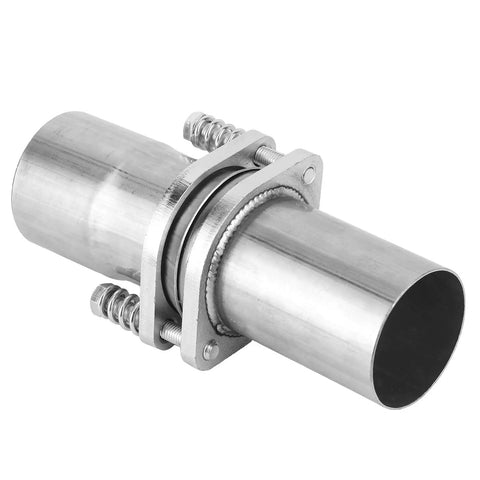 Stainless Steel Flange Repair Pipe Kit With Spring For Fast Leak Seal And Quick Install Universal Fit For 2.75 Inch Tubing, showing durable heavy-duty design.