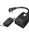 Outdoor String Light Dimmer With Remote Control Weatherproof Plug In Dimmer Switch for dimmable LED and tungsten bulbs, 100 ft range
