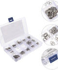 Internal And External Tooth Serrated Lock Washers Kit Heavy Duty Stainless Steel M2 To 12 in clear storage box with compartments