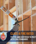 Heavy Duty Closed Cell Spray Foam Insulation Kit With Class A Fire Rating applied with a gun to seal wall gaps.