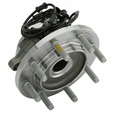 Heavy Duty Smooth Rollin Wheel Hub And Bearing Assembly For Ram 2500 3500 2012 To 2013 Models front view with secured wiring.