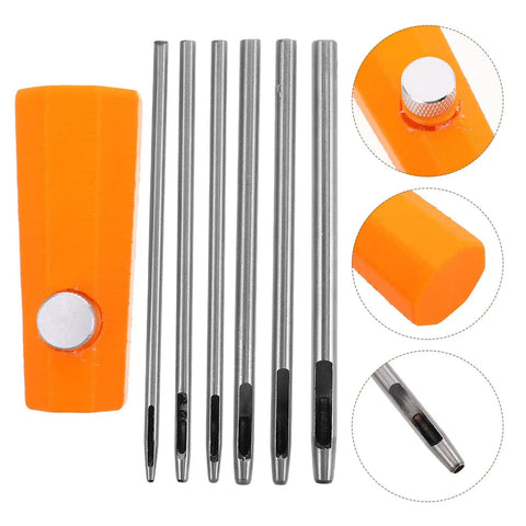 Game Changing Round Scriber Tool For Plastic Models with orange handle and six steel tips for precision marking and mask guidance.