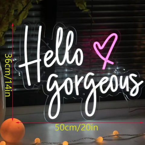 Gorgeous Neon Sign For Wall Decor LED Neon Light For Parties And Celebrations Dope Gift For Birthdays Kids And Family, Mood Lighting, 20 Inch