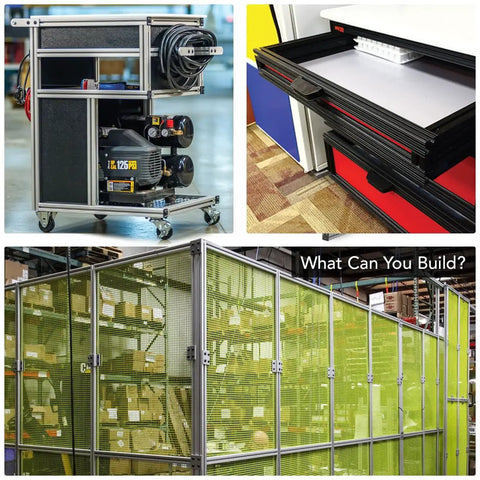 Hella Sturdy 1.5 Inch T Slotted Aluminum Extrusion Rail With Slick Black Anodized Finish For Straight Up Hobby Builds and Heavy Duty Modular Slot Bars in a workshop.