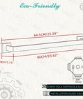 Diagram of 2 Pack Matte Black 24 Inch Stainless Steel Bathroom Towel Bar Set with measurements and installation guide.