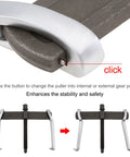 Detail view of Two Jaw Gear Puller Adjustable Bearing Puller, showing button for internal and external use, CRV steel.