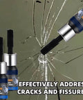 3 Pcs Universal Phone Screen Scratch Removal Gel with applicator, shown repairing glass cracks and fissures in a display.