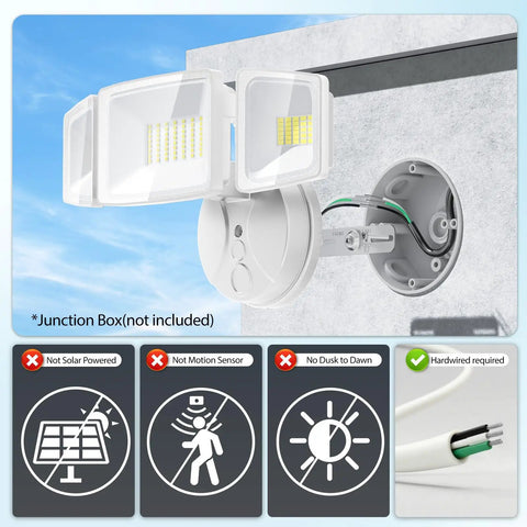 Heavy Duty 75 Watt Led Flood Lights Outdoor Light Up Your Spot With Zero Hassle This Switch Controlled Machine drops serious lumens with triple heads.
