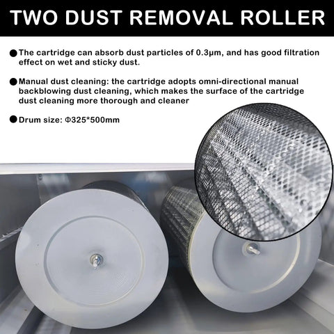 Heavy Duty Metalworking Downdraft Table Featuring A Rock Solid Dust Collector And Welding Fume Extractor Crafted For Grinding Polishing Workstations, two dust removal rollers with filtration effect.