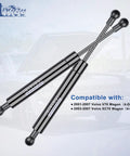 Heavy Duty Rear Hatch Struts To Kill That Droopy Tailgate Fast And Keep Your Rig Cruising Smooth Pair Of Gas Spring Lift Gate Shock Absorbers Direct Swap For Volvo V70 Xc70 2001 2007, showing two black gas struts with ball ends.