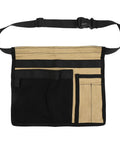 Heavy Duty Adjustable Tool Belt Pouch With 6 Pockets, Reinforced Canvas Construction For Screwdrivers, Rulers And Other Hand Tools, Durable Gray Carpenter Belt For Pros And DIY Projects, front view