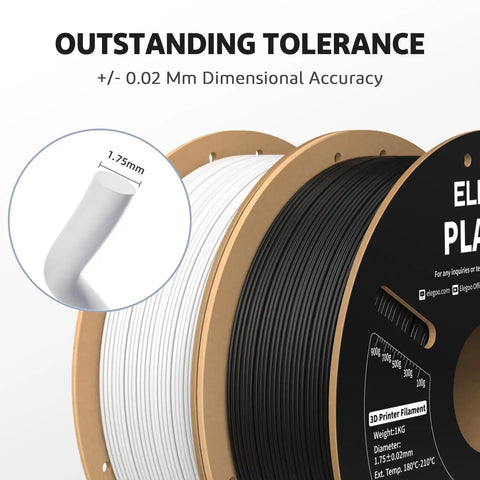 Pro Grade Beige PLA 3D Printer Filament 1.75Mm 1Kg Spool showing spool with 1.75mm diameter and outstanding dimensional accuracy.