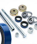 Rock Solid Front Caster Wheel Bearing Kit With Threaded Axle Sleeve For Zero Turn Mowers: assembly with bearings, seals, and bushings.