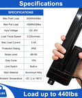 24 Volt Linear Actuator with 6 Inch Stroke and Rock Solid 440 Pound Push Pull Capability Heavy Duty IP65 Waterproof Electric Motor specifications in detail