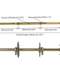 Beefy 1 Inch By 32 Inch Live Axle Kit With 145/70-6 Wheels And Rims, Chain Sprocket, Brake Master Cylinder For Go Karts