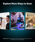 Badass Handheld 3D Scanner Delivers Tight Accuracy With Sharp Blue Light Tech For Quick Medium Scans And Dead Simple 3D Printing Workflow For Creative Pros used by users in various scanning scenarios.