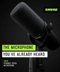 SM7dB Dynamic Studio Mic With Built In Preamp For Podcasting, Streaming, And Vocal Recording, Rich Warm Tone, Wide Frequency Range