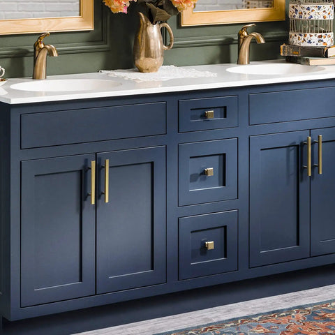 Bathroom vanity with 30 Pack Brushed Brass Cabinet Handles Gold 3 Inch Drawer Pulls Brushed Gold Kitchen Cabinet Hardware