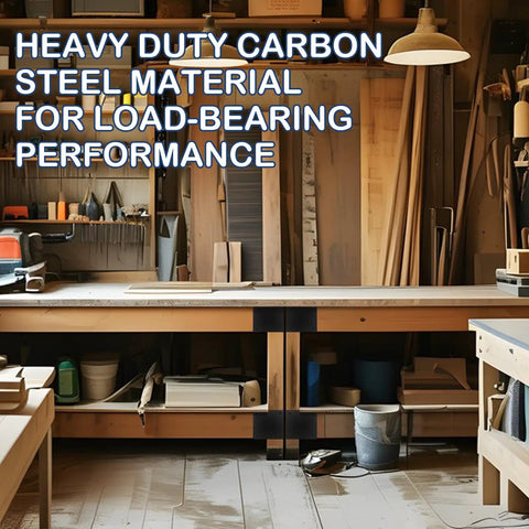 8 Piece 2x4 Workbench Bracket Kit For DIY Workbench Shelving And Tables With 3 Way Corner Brackets And Screws Sturdy Carbon Steel Construction Built To Support Heavy Duty Garage Or Shop Setups