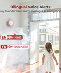 Hardwired Smoke Detector And Carbon Monoxide Alarm Combo 3 Pack With Ten Year Sealed Battery Photoelectric Detection For No Hassle Home Safety And Rock Solid Reliable Protection installed with bilingual voice alerts.