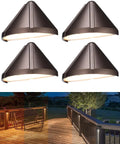 Low Voltage LED Deck Lights 5CCT 12-24V AC DC Triangle Stair Railing Light IP65 Aluminum Outdoor Landscape Step Lighting