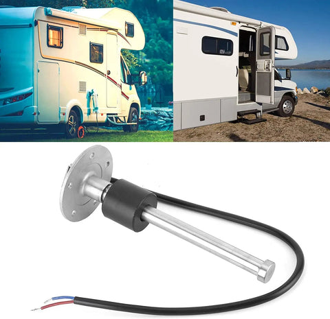 Heavy Duty Marine Fuel Sending Unit 0 190 Ohm 17 72 Inch Stainless Steel Tank Gauge Sensor for RV, featuring durable wiring.